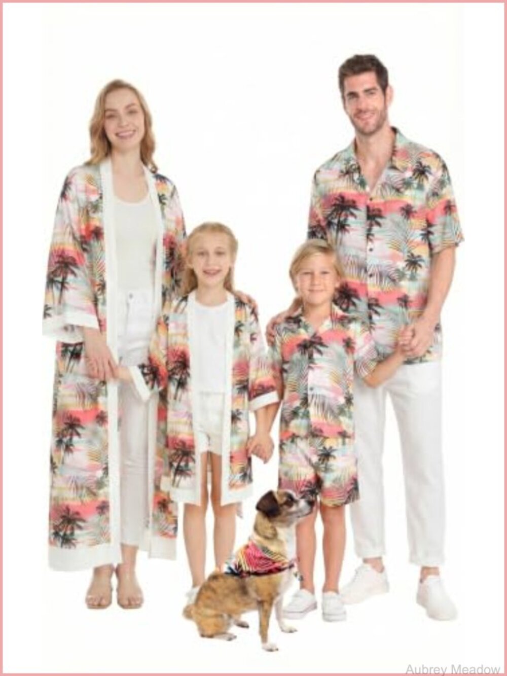 Family Matching Neon Sunset Cardigan - Lightweight Rayon